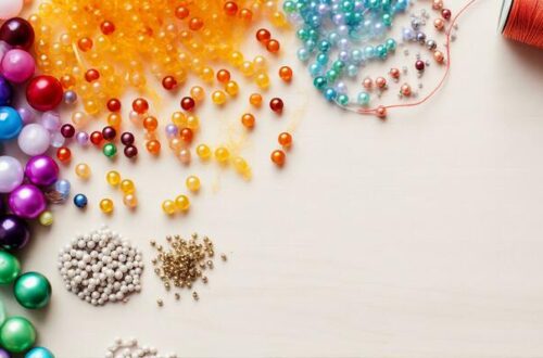 colorful beads and string